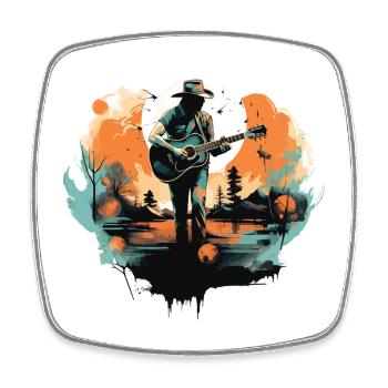 guitarist, guitarist, singer, country music, vintage - Square fridge magnet - white - Front