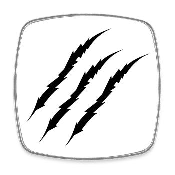claw - Square fridge magnet - white - Front