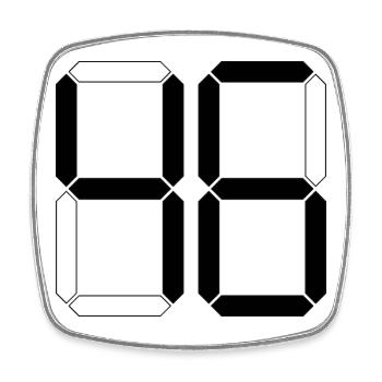 NUMÉRO 46 Quarante-six Cadeaux Numériques - Magnet carré - blanc - Devant