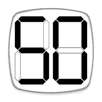 NUMBER 50 Fifty Birthday Gift Digital - Square fridge magnet - white - Front