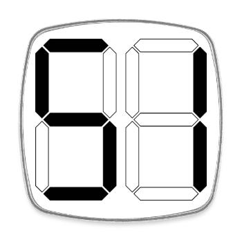 NUMBER 51 Fifty-One Gift Digital - Square fridge magnet - white - Front