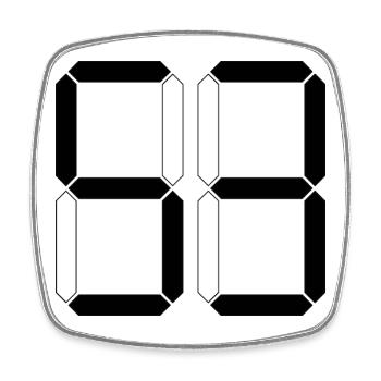 NUMBER 53 Fifty-Three Gift Digital - Square fridge magnet - white - Front