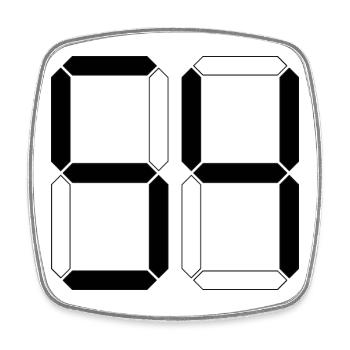 NUMÉRO 54 Cinquante-quatre Cadeaux Numériques - Magnet carré - blanc - Devant