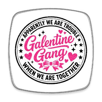 Galentine Gang Tenue Groupe Meilleures Amies - Magnet carré - blanc - Devant