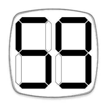 NUMBER 59 Fifty-Nine Gift Digital - Square fridge magnet - white - Front