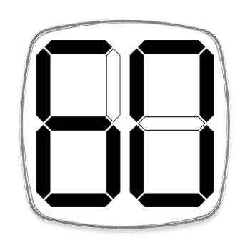 NUMMER 60 Zahl Geschenk Digital - Viereckiger Kühlschrankmagnet - Weiß - Vorne
