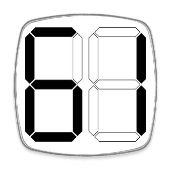 NUMBER 61 Sixty-One Gift Digital - Square fridge magnet - white - Front