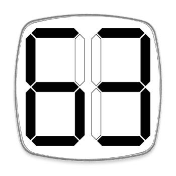 NUMBER 63 Sixty-Three Gift Digital - Square fridge magnet - white - Front