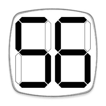 NUMBER 56 Fifty-Six Gift Digital - Square fridge magnet - white - Front