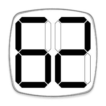 NUMBER 62 Sixty-Two Gift Digital - Square fridge magnet - white - Front