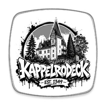 Kappelrodeck Schloss 1349 - Viereckiger Kühlschrankmagnet - Weiß - Vorne