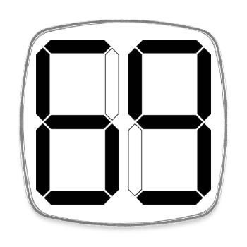 NUMBER 69 Sixty-Nine Gift Digital - Square fridge magnet - white - Front