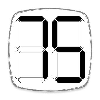 NUMBER 75 Seventy-Five Gift Digital - Square fridge magnet - white - Front
