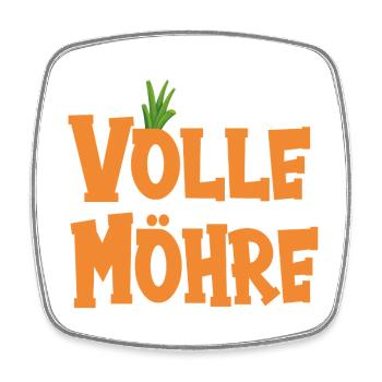 Volle Möhre Karottenwitz - Viereckiger Kühlschrankmagnet - Weiß - Vorne