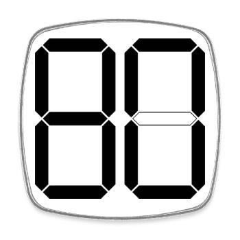 NUMÉRO 80 Quatre-vingts Cadeaux Numériques - Magnet carré - blanc - Devant