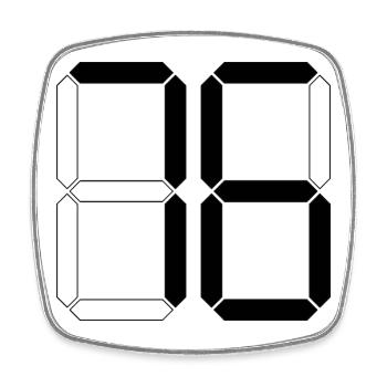 NUMBER 76 Seventy-Six Gift Digital - Square fridge magnet - white - Front