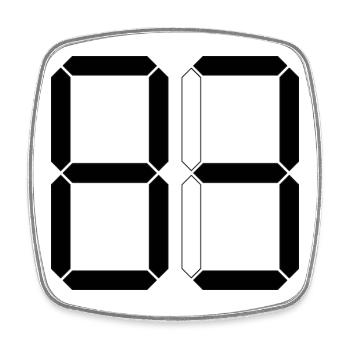 NUMBER 83 Eighty-Three Gift Digital - Square fridge magnet - white - Front
