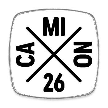 Buen Camino 2026 | Chemin de Saint-Jacques, Pèlerins, Santiago - Magnet carré - blanc - Devant