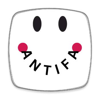 Friendly Antifa Original - Viereckiger Kühlschrankmagnet - Weiß - Vorne