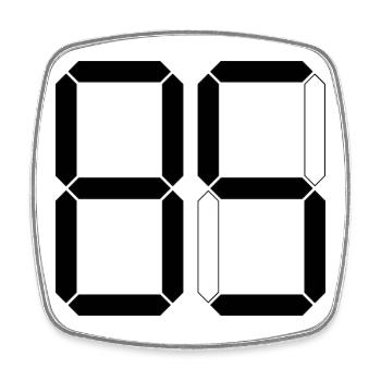 NUMBER 85 Eighty-Five Gift Digital - Square fridge magnet - white - Front