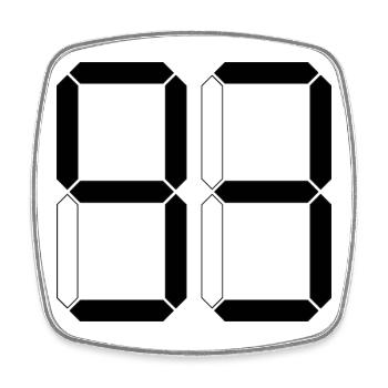 NUMBER 93 Ninety-Three Gift Digital - Square fridge magnet - white - Front