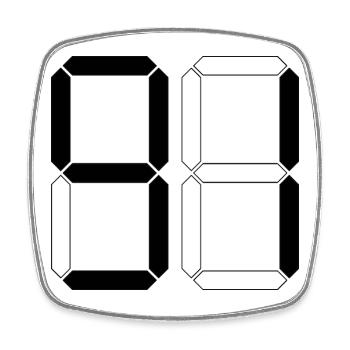 NUMBER 91 Ninety-One Gift Digital - Square fridge magnet - white - Front