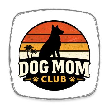 Dog Mom Club - Viereckiger Kühlschrankmagnet - Weiß - Vorne