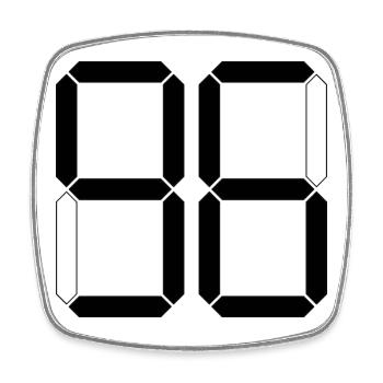 NUMBER 96 Ninety-Six Gift Digital - Square fridge magnet - white - Front