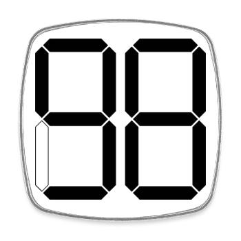 NUMÉRO 98 Quatre-vingt-dix-huit cadeaux numériques - Magnet carré - blanc - Devant