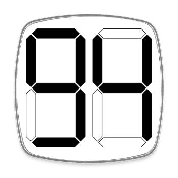 NUMBER 94 Ninety-Four Gift Digital - Square fridge magnet - white - Front