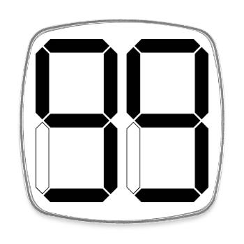 NUMÉRO 99 Quatre-vingt-dix-neuf cadeaux numériques - Magnet carré - blanc - Devant