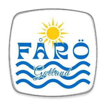 Fårö Gotland-Soleil et Vagues - Magnet carré - blanc - Devant