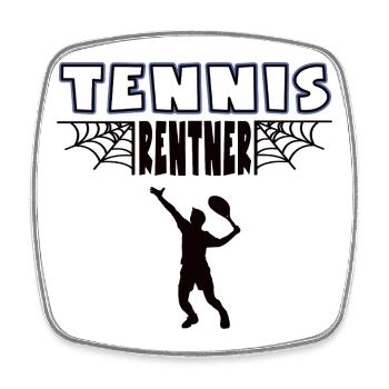 Pensionnaire de tennis Pensionné Joueur de tennis Retraite - Magnet carré - blanc - Devant