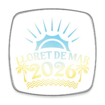 Lloret De Mar 2026 Bunt - Viereckiger Kühlschrankmagnet - Weiß - Vorne