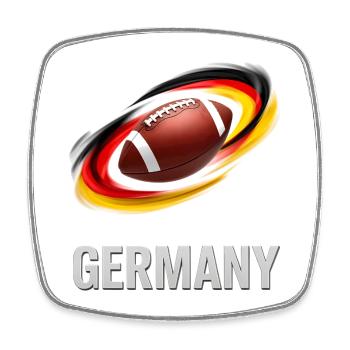 Germany Football Swirl Graphic - Square fridge magnet - white - Front