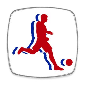 Fussball Frankreich Fan France Football - Magnet carré - blanc - Devant