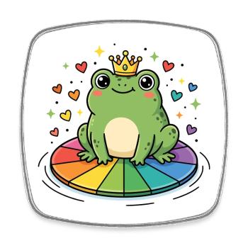 Pride Month LGBT – Schwule Prinzessin - Viereckiger Kühlschrankmagnet - Weiß - Vorne