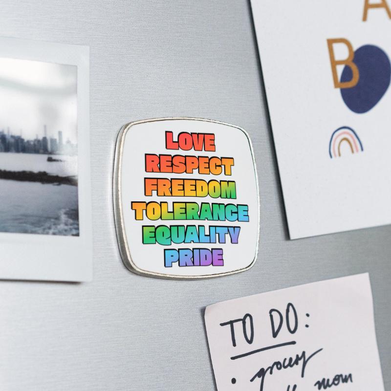 Square fridge magnet