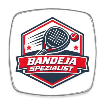 Tennis Logo Bandeja Spezialist - Viereckiger Kühlschrankmagnet - Weiß - Vorne