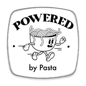 Vintage Pasta - Square fridge magnet - white - Front
