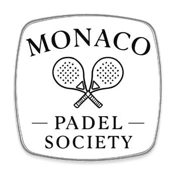 Monaco Padel Society Logo - Viereckiger Kühlschrankmagnet - Weiß - Vorne