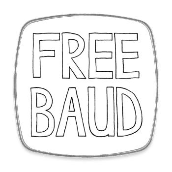 BAUD LIBRE - Magnet carré - blanc - Devant