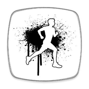 Geschenkidee für einen Running mit Running - Viereckiger Kühlschrankmagnet - Weiß - Vorne
