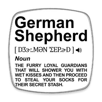 Deutscher Schäferhund Bedeutung - Viereckiger Kühlschrankmagnet - Weiß - Vorne