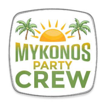 Mexiko Party Crew - Viereckiger Kühlschrankmagnet - Weiß - Vorne