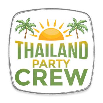 Équipage de la fête en Thaïlande - Magnet carré - blanc - Devant