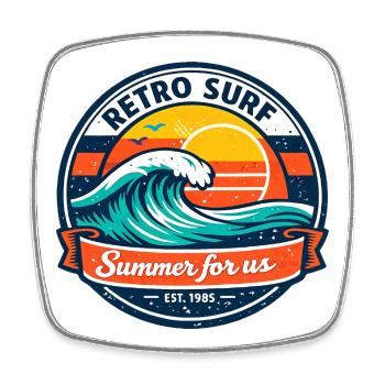 Summer for us - Viereckiger Kühlschrankmagnet - Weiß - Vorne