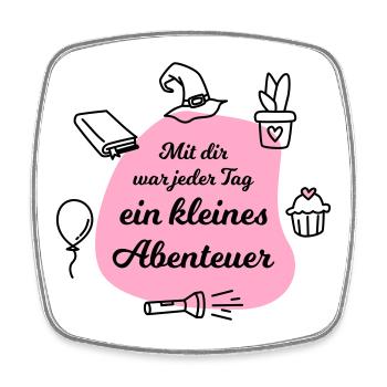 Kita Abschiedsgeschenk für die Erzieherin - Viereckiger Kühlschrankmagnet - Weiß - Vorne