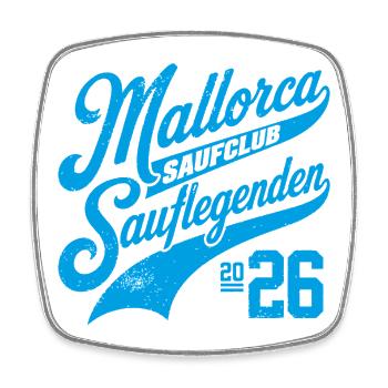 Club de boisson Malle 2026 - Magnet carré - blanc - Devant