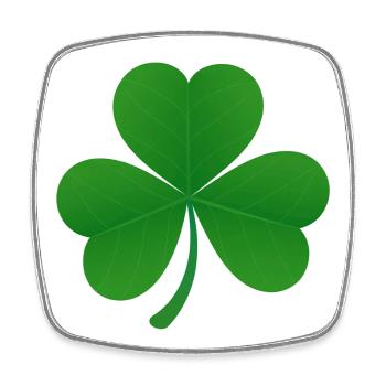 Shamrock - Square fridge magnet - white - Front